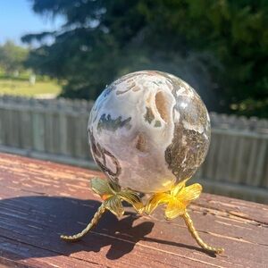 Moss Agate Crystal Sphere